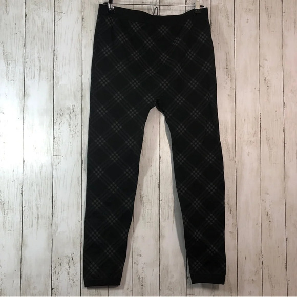 Avenue Fleece Lined Plaid Leggings Medium/Large - Picture 1 of 5